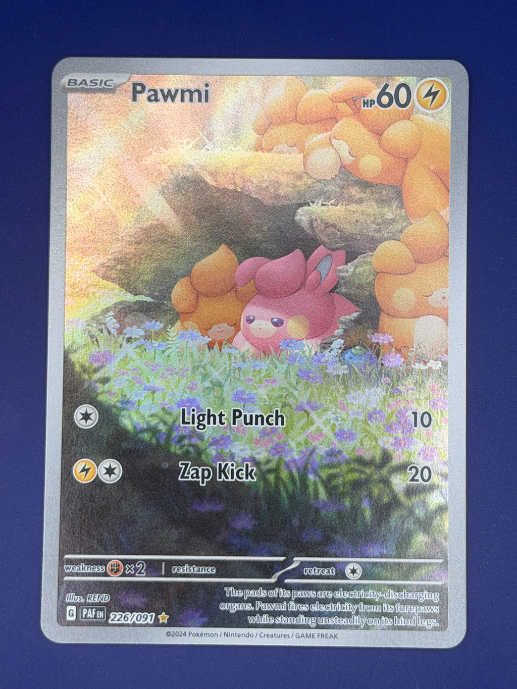 Pawmi – 226/091 Illustration Rare – Paldean Fates