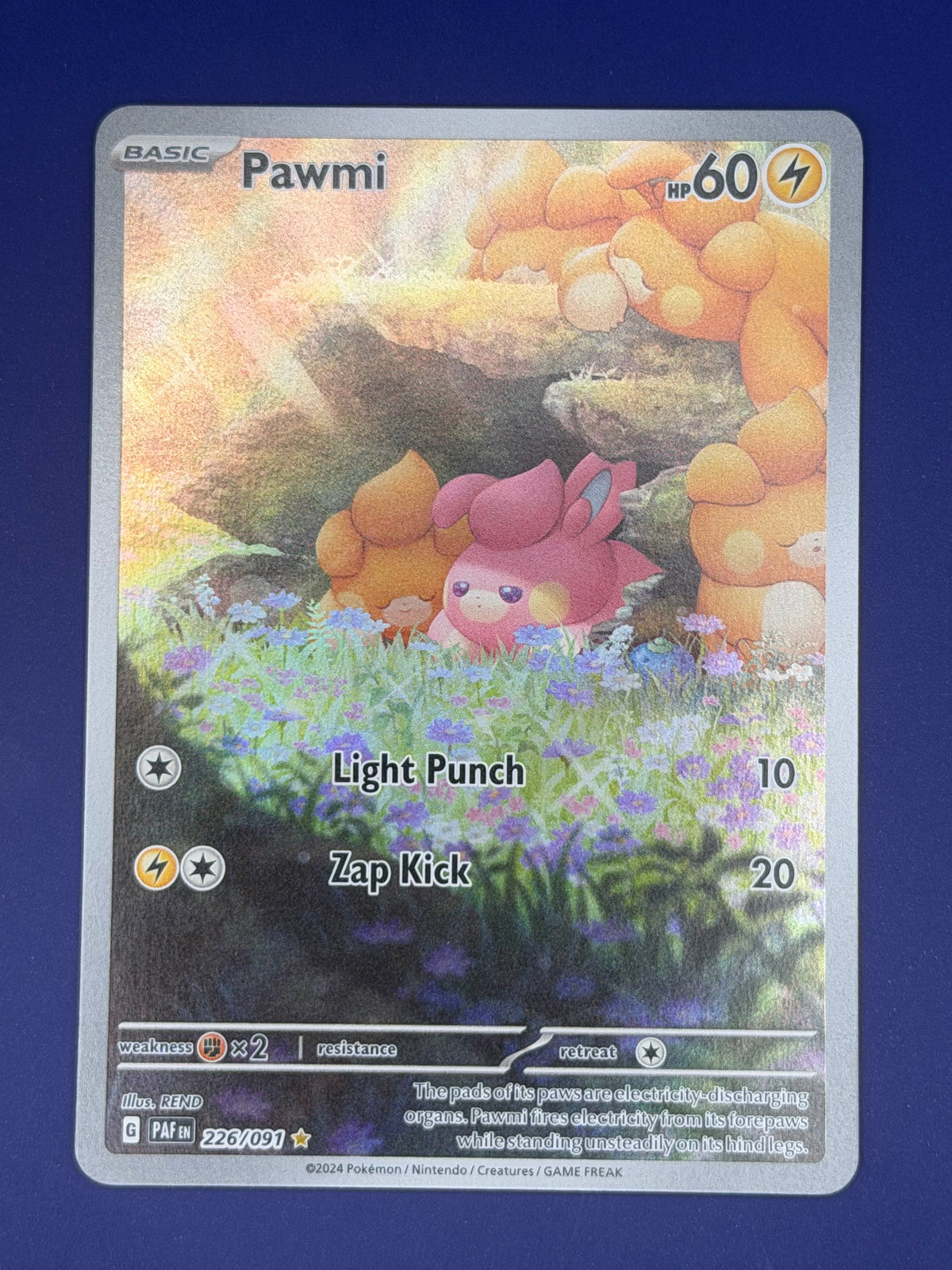 Pawmi – 226/091 Illustration Rare – Paldean Fates